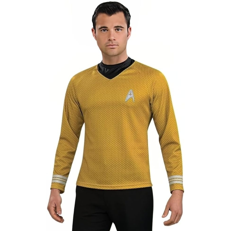 image:imageFun Express Mens Star Trek Captain Kirk Costume Small 3840 Polyester Yellow 1 Pc