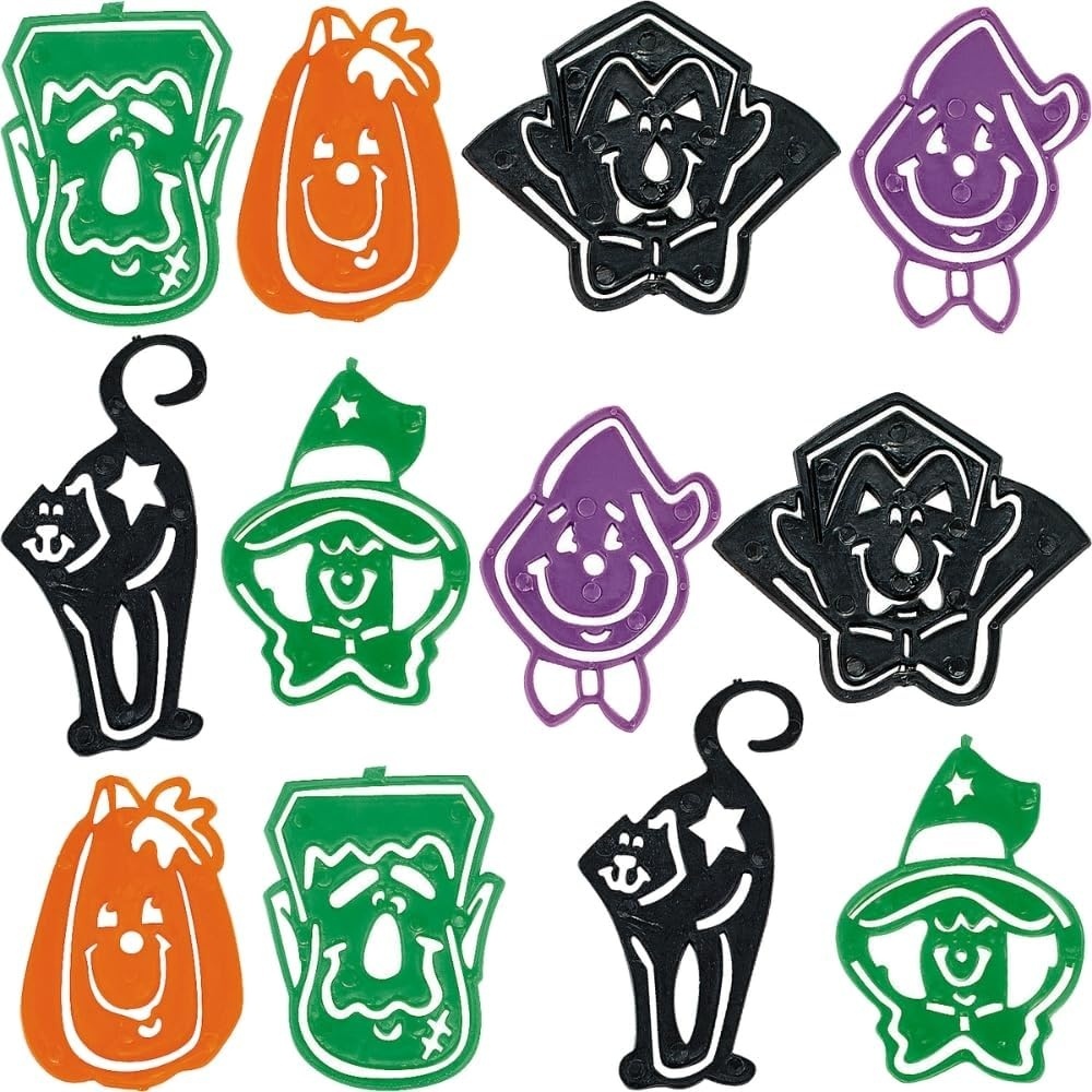 image:imageHalloween Stencil Bookmarks Bulk Set of 144 Pumpkins Cats Vampires Monsters and More
