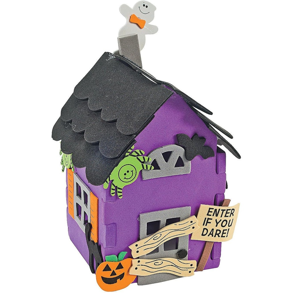 image:imageKids Haunted House Kit Makes 12 Foam Houses Halloween Crafts and Activities for Kids
