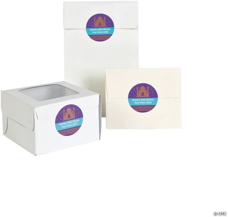 image:imageBulk 144 Pc Arabian Night Personalized Stickers Paper Material 2 Diameter Decorative Seal for Weddings Proms and Special Events