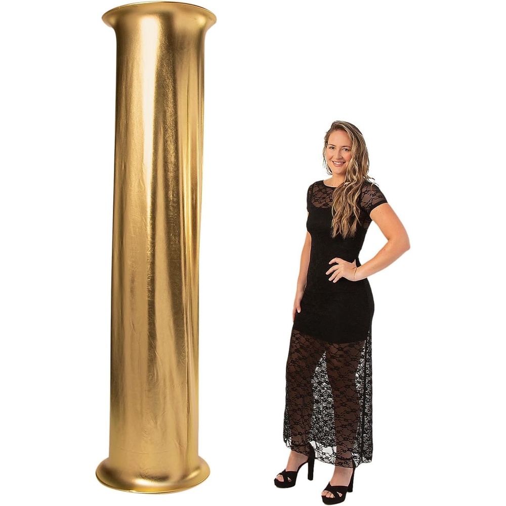 image:imageFun Express Great Gatsby Party Decorations Gold Column with Fabric Slip Speakeasy Decor Roaring 20s Theme Old Hollywood Stage Props for Wedding Columns Prom Decorations amp 1920s Events