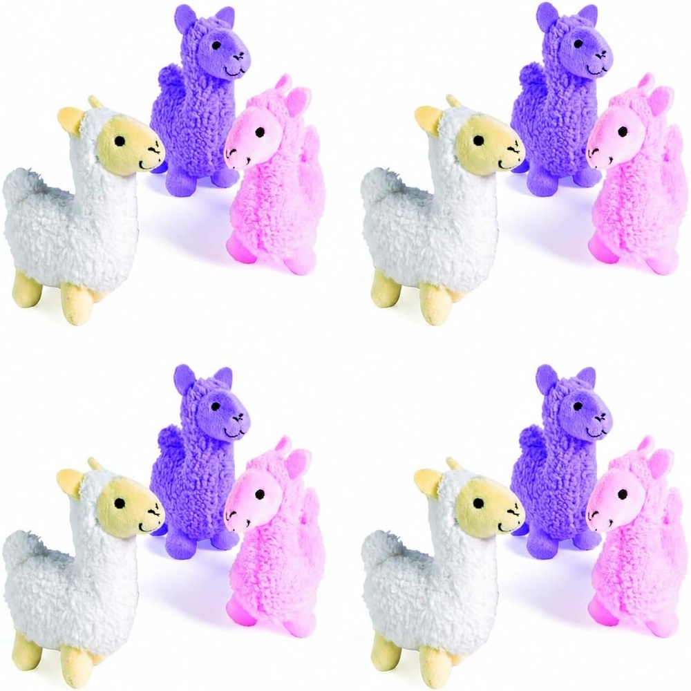 image:imageFun Express Mini Llama Plush Stuffed Animals Bulk Set of 12 Party Favors for Kids Birthday Goodie Bag Stuffers Classroom PRizes amp Treasure Box Toys Cute Small PLushies for Girls
