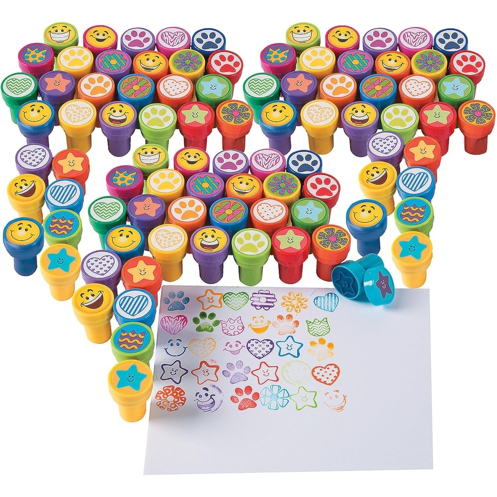 image:imageFun Express Super Mega Stamper Assortment 210 Pack Self Inking Stamps for Kids Party Favors Bulk Goodie Bag Stuffers amp Treasure Box Toys for Classroom Prizes Birthday Favors for Toddlers