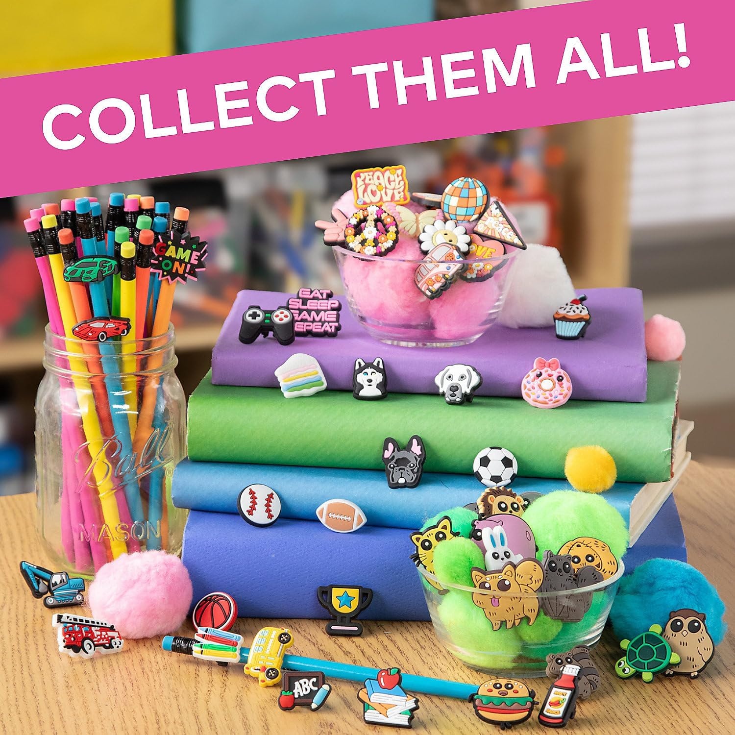 image:imageFun Express Assorted Designs Sweet TreatsThemed Rubber Pencil Charms Pack of 24 Perfect for Classroom Rewards Party Favors and School SuppliesSweetTreatsThemed