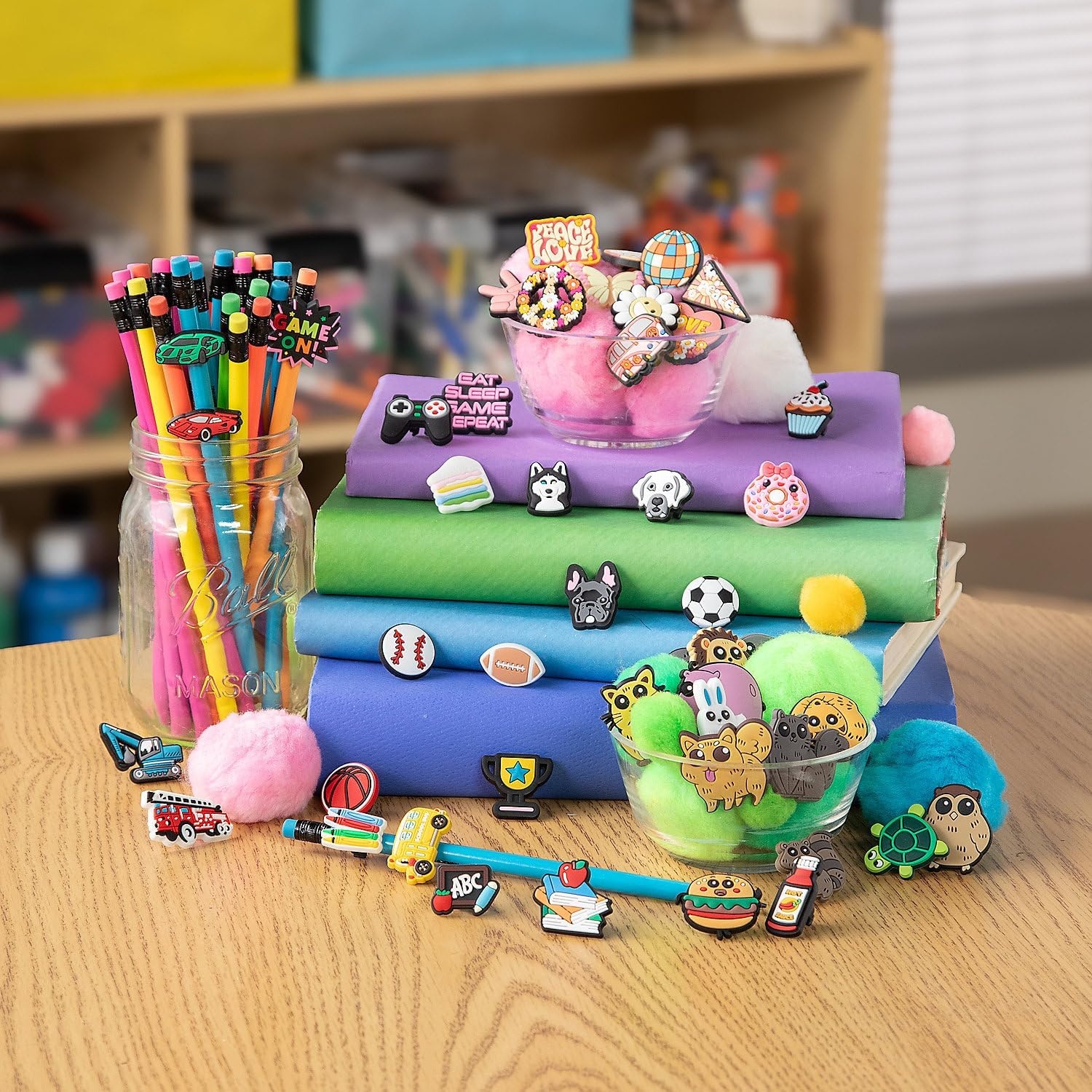 image:imageFun Express Assorted Designs Sweet TreatsThemed Rubber Pencil Charms Pack of 24 Perfect for Classroom Rewards Party Favors and School SuppliesSweetTreatsThemed