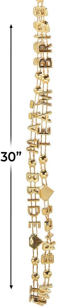 image:imageFun Express Gold Team Bride Bead Necklaces Bulk Set of 24 Bridal Shower Decorations amp Bachelorette Party Accessories Beaded Bridal Jewelry Party Favors for Women Bride Squad Supplies