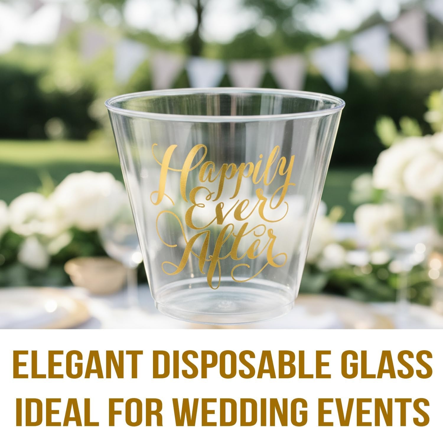 image:imageFun Express Happily Ever After Clear Plastic Tumblers Party Supplies 50 Pieces