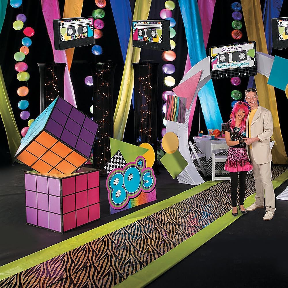 image:imageFun Express Party Favors Magic Cube Puzzle 3D Cardboard StandUp Decorations 2 Pack Large Gaming Birthday Party Supplies for Kids Teens Adults Brain Teaser Table Centerpiece Photo Backdrop