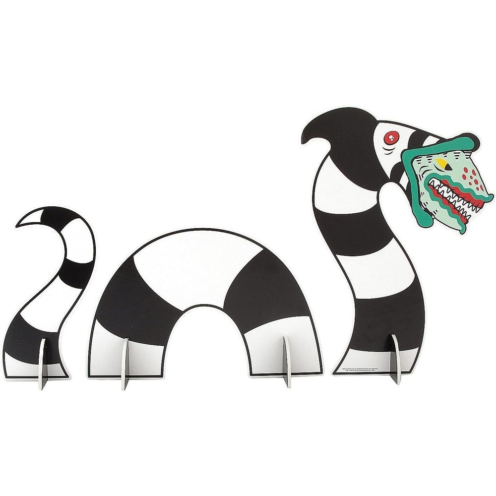 image:image9 15 34 Black amp White Beetlejuice Sandworm Foam Centerpiece 3 piece