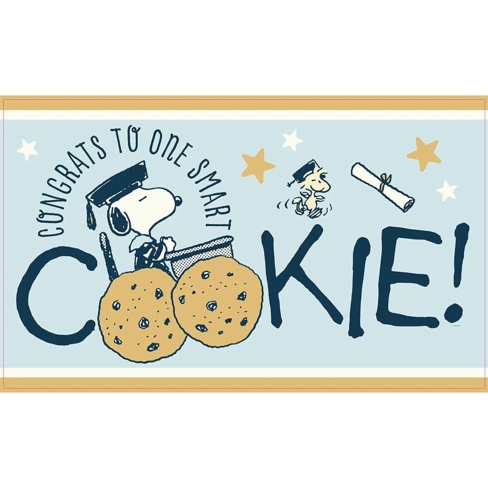 image:imageFun Express 60 x 36 Peanuts Snoopy One Smart Cookie Grad Party Polyester Banner