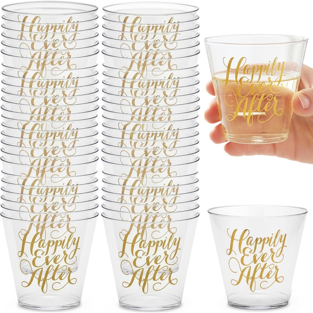 image:imageFun Express Happily Ever After Clear Plastic Tumblers Party Supplies 50 Pieces