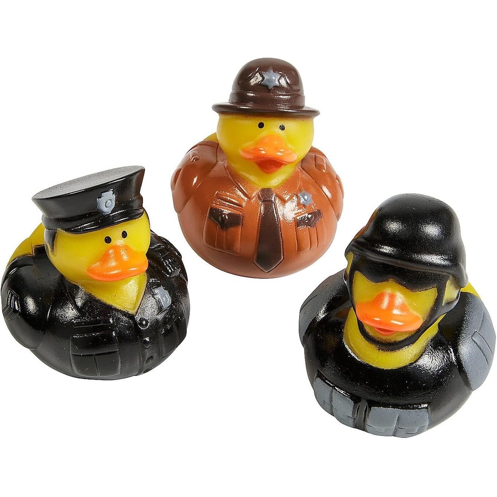 image:imageFun Express Law Enforcement Rubber Duckies Police Officer SWAT Team and State Troopers Birthday Party and Celebration Supplies 12 Pieces