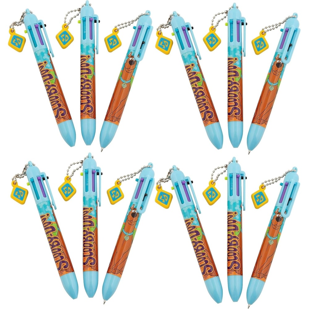 image:imageFun Express ScoobyDoo Multicolor Shuttle Pens with Charm 12Pack 6in1 Retractable Ballpoint Kids Pens for Birthday Party Favors Goodie Bag Stuffers and Classroom Rewards