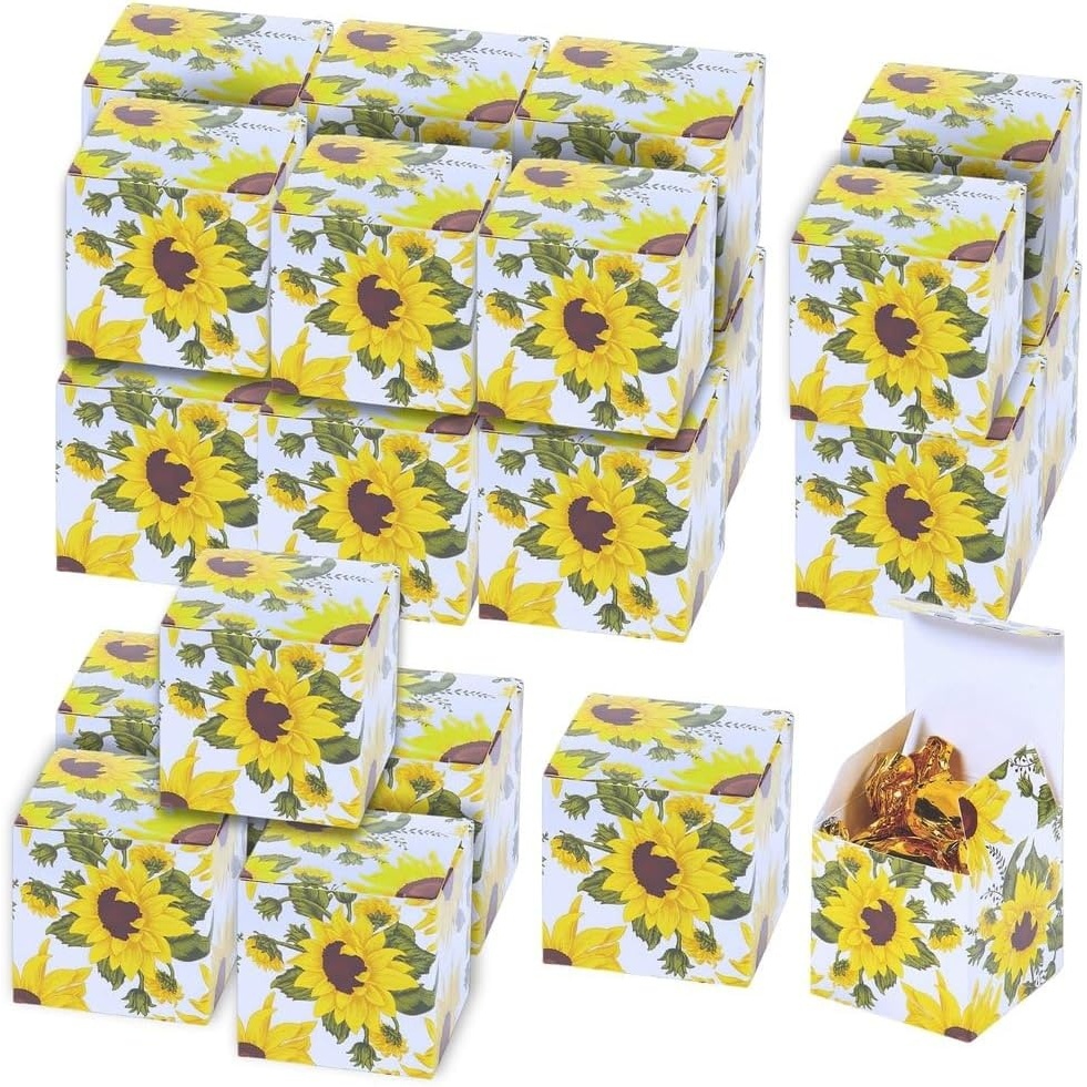 image:imageFun Express Sunflower 2 Gift Boxes Party Supplies 24 Pieces