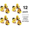 Rockstar Rubber Ducks, Assorted Styles, 12 Pieces, Birthdays, Grand Events, Party Favors, Table Decorations, Treasure Chest Supplies (Rock Stars)