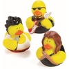 Rockstar Rubber Ducks, Assorted Styles, 12 Pieces, Birthdays, Grand Events, Party Favors, Table Decorations, Treasure Chest Supplies (Rock Stars)