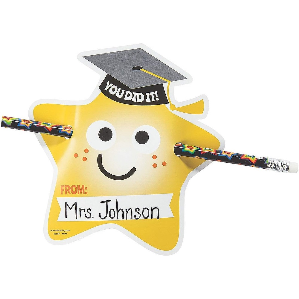 image:imageFun Express Graduation Pencil Giveaways with Teacher Card  Ideal for Graduation Celebrations EndofYear Gifts Classroom Parties and Teacher Appreciation  Perfect for Students  24 Pieces