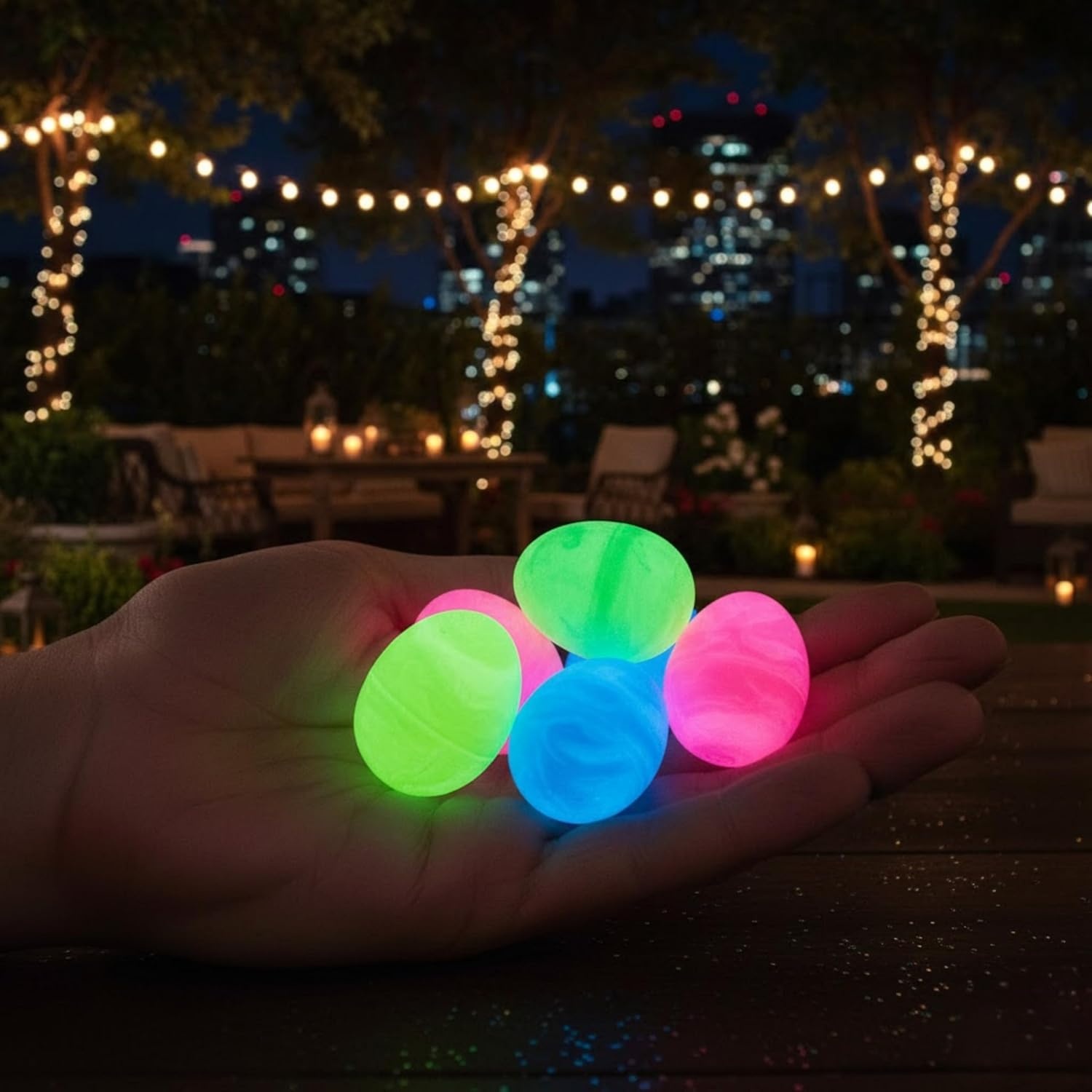 image:imageFun Express GID Swirl Egg Balls for Easter Toys Balls Bouncing Balls Easter 12 Pieces
