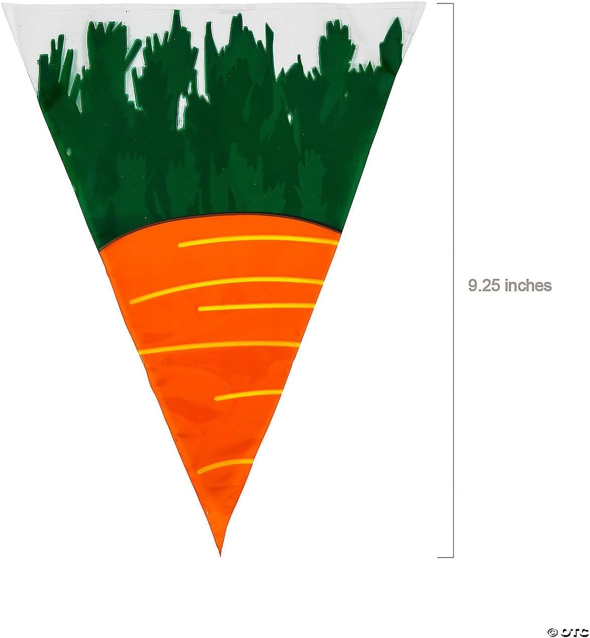 image:imageFun Express 72 Pieces CarrotShaped Cellophane Goody Treat Candy Bags Easter Party Supplies 925 In Long