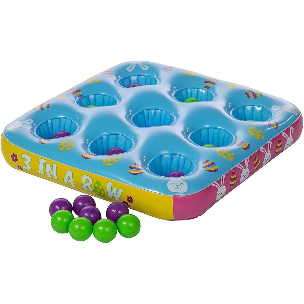 image:imageFun Express 26 x 26 Inflatable 3 in a Row Multicolor Easter Ball Toss Game