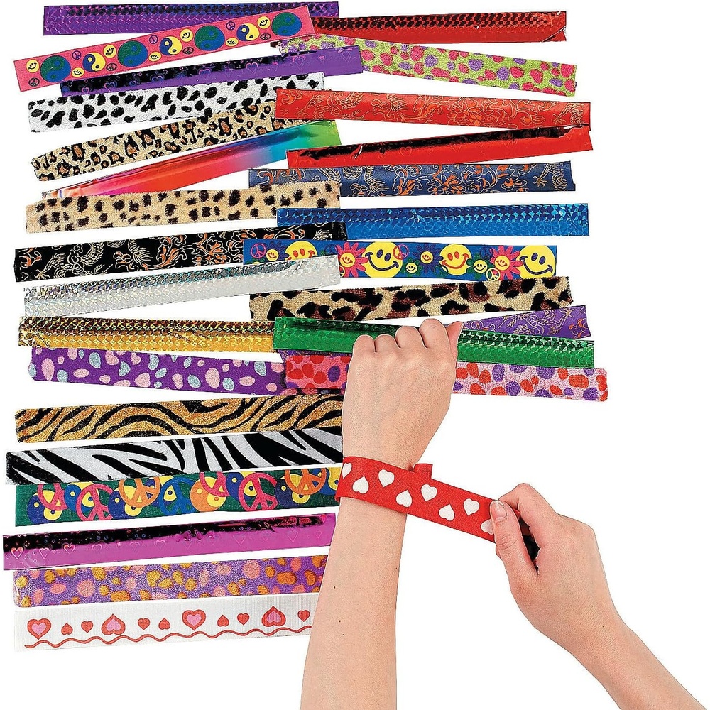 image:imageFun Express Metal Slap Bracelet Assortment 50 Pieces Favors Giveaways Rewards Gifts Takeaways Kids Birthday Vacation Bible School Christmas Easter