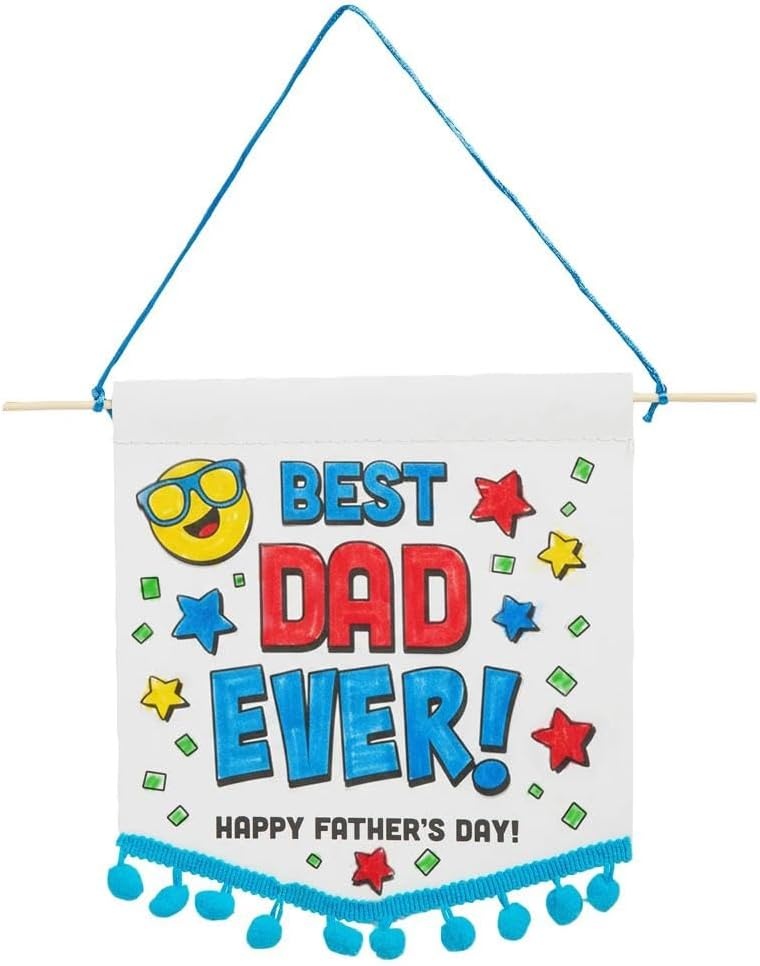 image:imageFun Express 7 x 8 12 Color Your Own Fathers Day Pennant Banner Craft Kit Makes 12