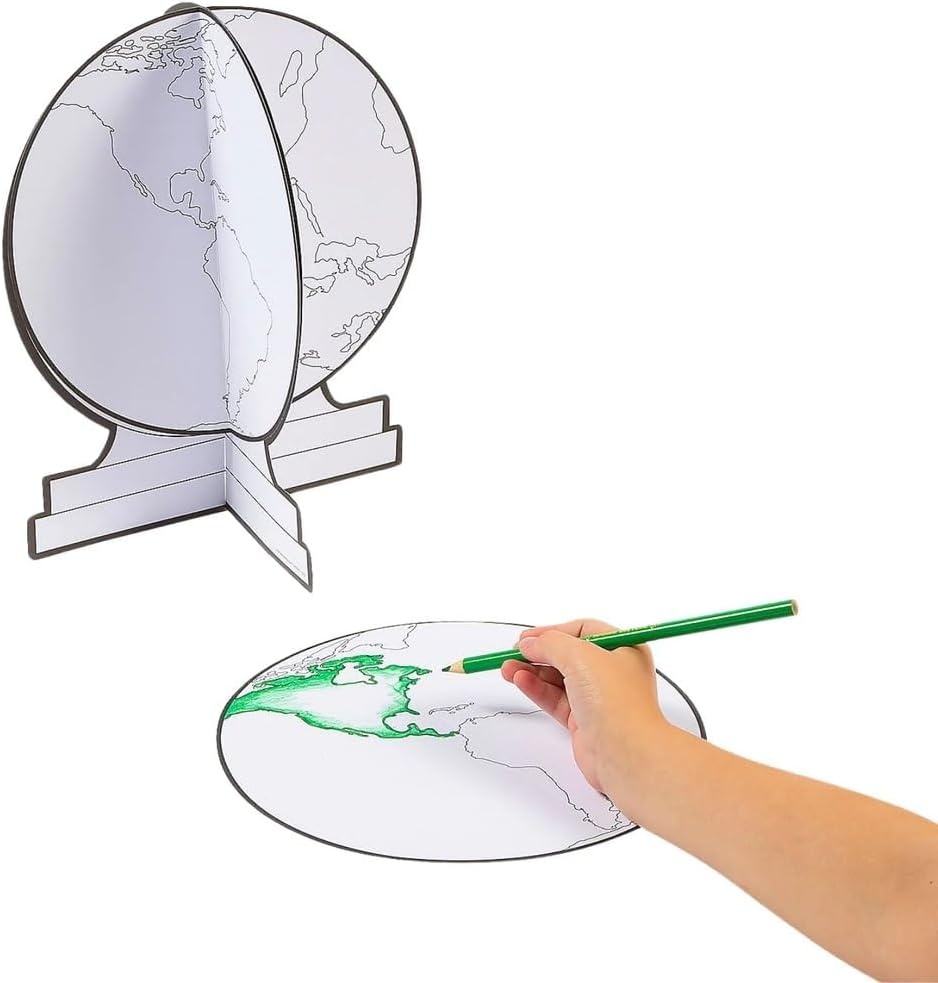 image:imageFun Express Cyo Globe Craft Kit VBS 2026 Vacation Bible School SuppliesDecor 12 Pieces Educational and Learning Activities for Kids