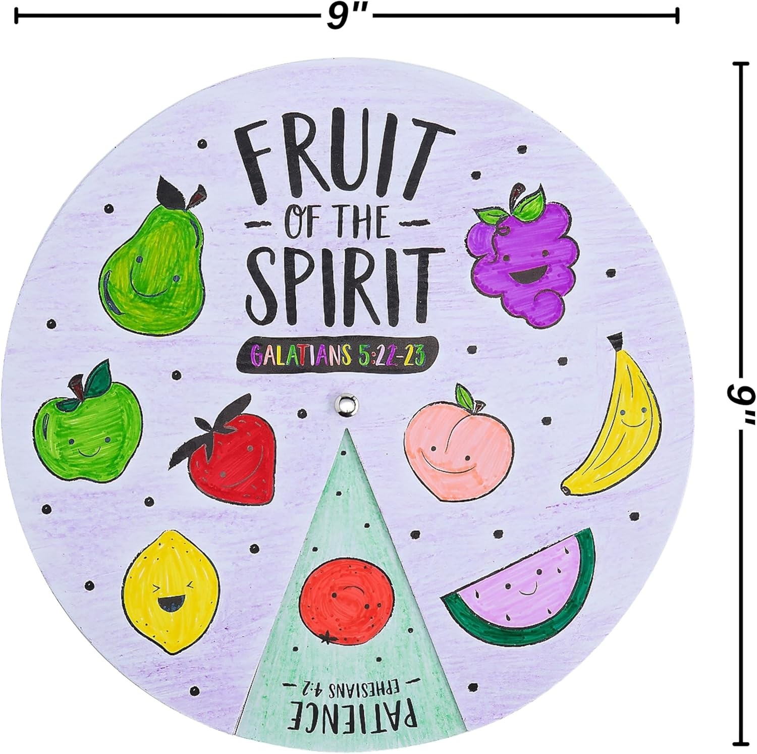 image:imageFun Express Fruit of The Spirit Coloring Wheel Makes 12 DIY Religious Craft for Kids