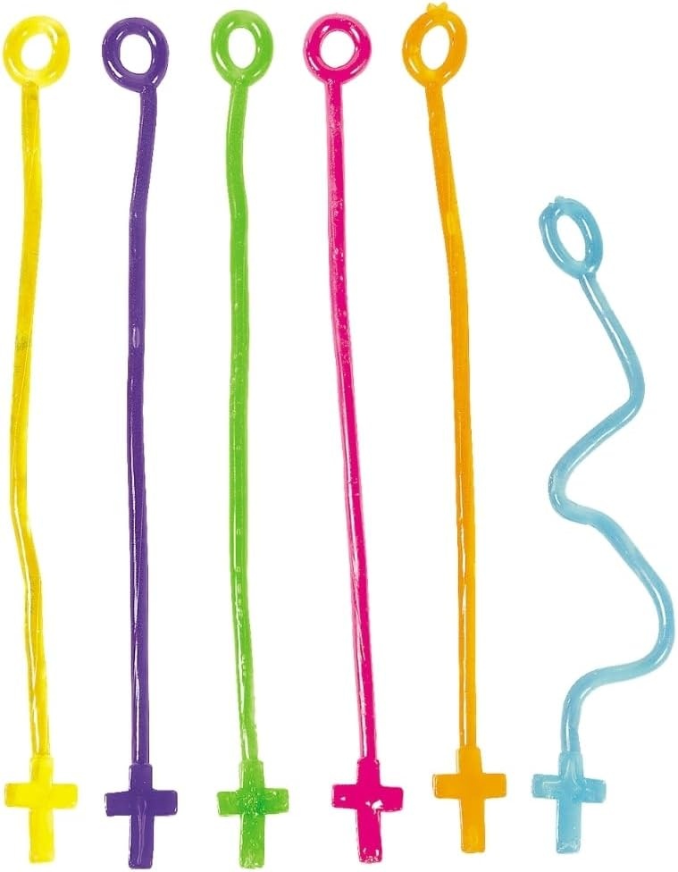 image:imageFun Express Glow in The Dark Sticky Cross 6 Dz Value Toys Sticky amp Stretch Toys VBS 2026 Vacation Bible School SuppliesDecor 72 Pieces