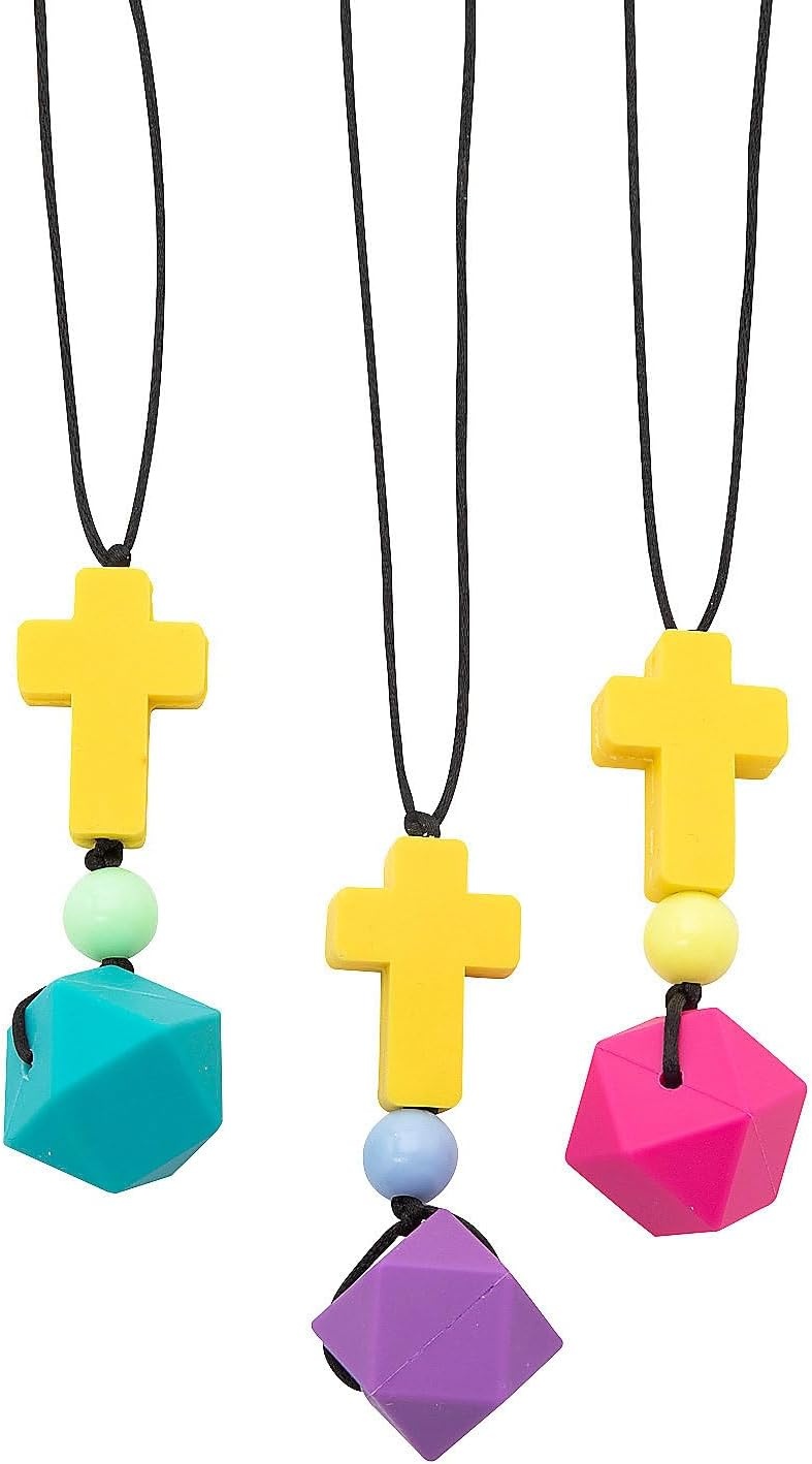 image:imageFun Express GlowintheDark Religious Be the Light Sensory Necklaces VBS 202612 Piece