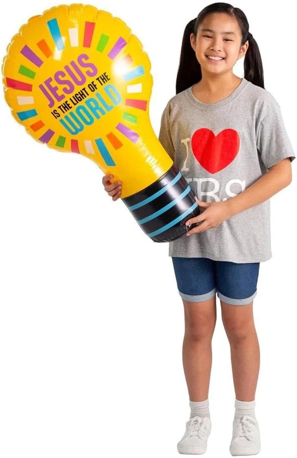 image:imageFun Express Jesus is the Light VBS Inflatable Vinyl Lightbulbs Set 3 Pc