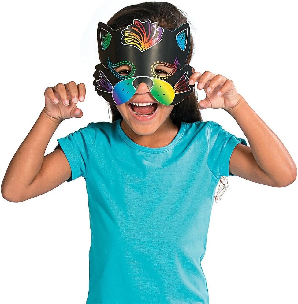 image:imageFun Express Magic Scratch Paper Animal Masks Scratch Art Crafts for Kids and Fun Home Activities VBS Vacation Bible School SuppliesDecor