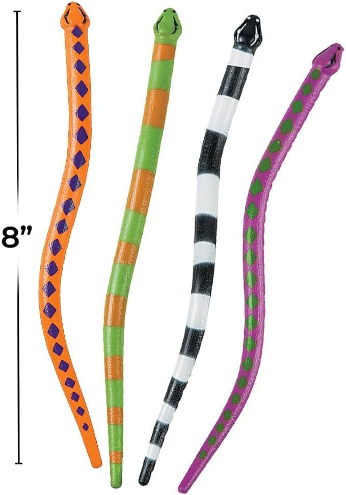 image:imageFun Express Snake Bendables Set of 24 Variety of Designs and Colors VBS Vacation Bible School SuppliesDecor