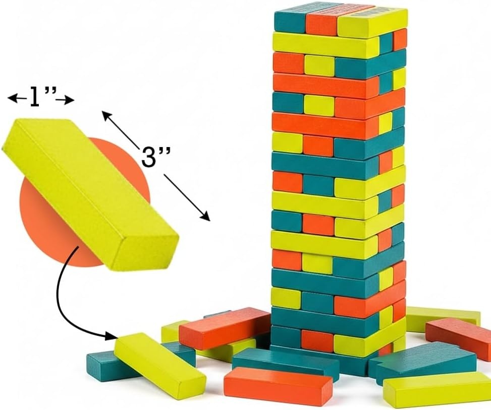 image:imageFun Express WWJD Situation Tower Block Game 55 Pieces VBS 2026