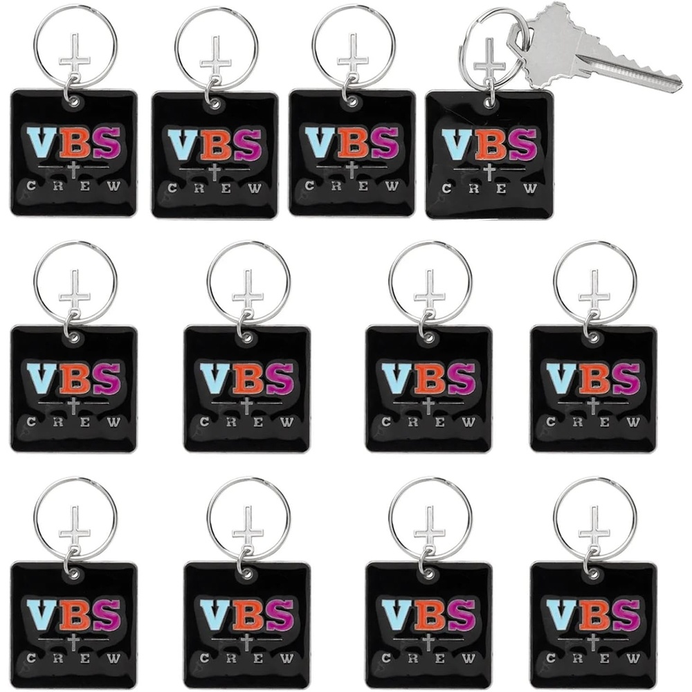 image:imageFun Express 1 12 VBS Crew Metal Keychains with Cross Charm VBS 2026 12 Pc