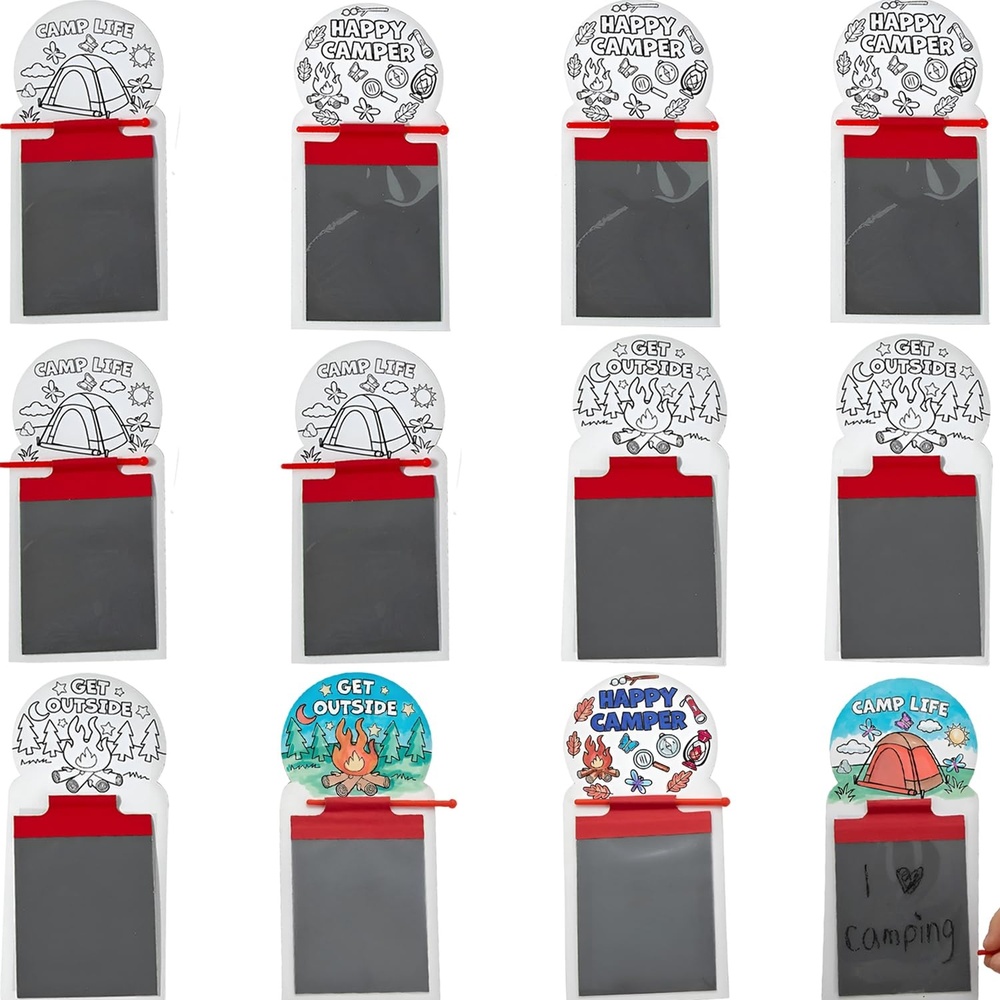 image:imageFun Express 3 14 x 6 34 Color Your Own Happy Camper Magic Screens  12 Pieces Vacation Bible School Supplies