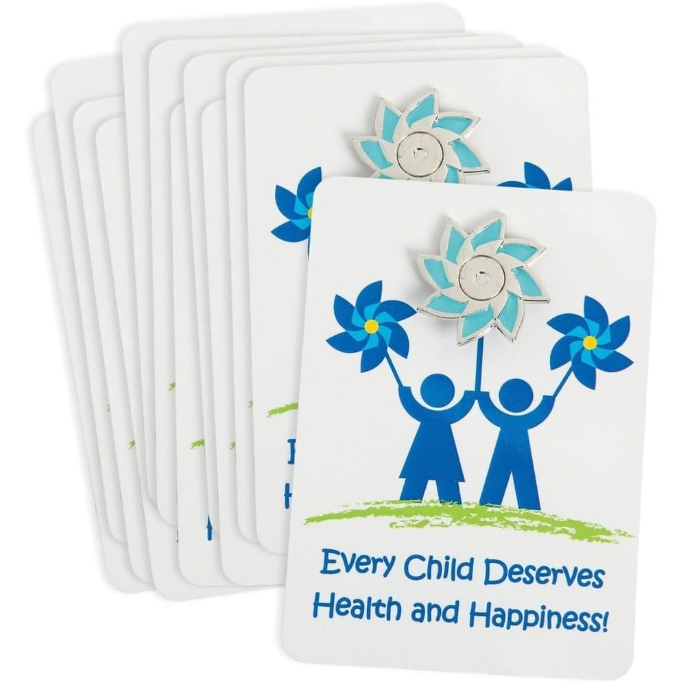 image:imageFun Express Child Abuse Awareness Pinwheel Pin on Card Support amp Raise Awareness for Child Abuse Prevention Thoughtful Pin amp Card Sets for Fundraisers amp Advocacy 12 Pieces