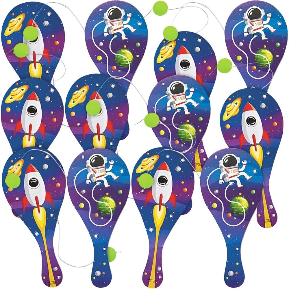 image:imageFun Express Space Paddleball Games with GID Ball Toys VBS Vacation Bible School SuppliesDecor 12 Pieces