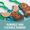 Woodland Animals Moose, Bear & Wolf Backpack Clips – 2.25″–2.75″ Rubber Charms (12 Pieces) – Nature-Themed Party Favors, Classroom Rewards & Wildlife Gifts for Kids’ Backpacks, Keychains & Totes