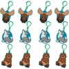 Woodland Animals Moose, Bear & Wolf Backpack Clips – 2.25″–2.75″ Rubber Charms (12 Pieces) – Nature-Themed Party Favors, Classroom Rewards & Wildlife Gifts for Kids’ Backpacks, Keychains & Totes