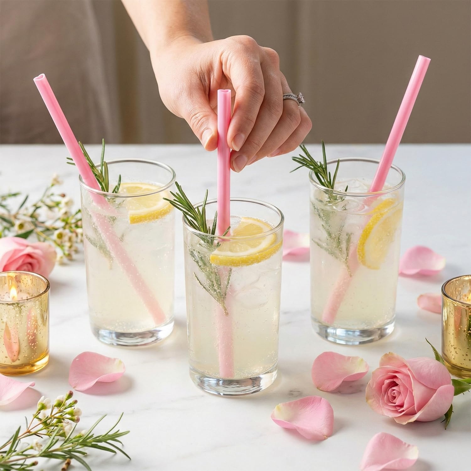 image:imageFun Expess 9 HeartShaped Pink Plastic Novelty Straws 12 Pieces