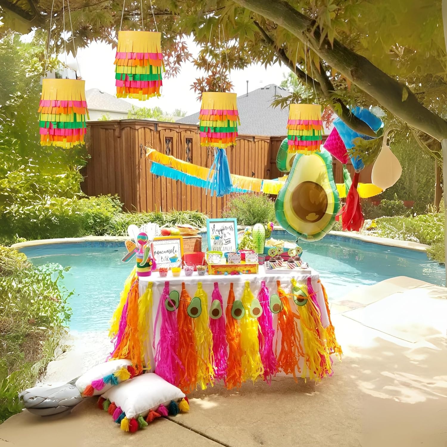 image:imageFun Express 15 12 Fiesta Fringe Hanging Paper Lanterns Multicolor Pack of 6 Unique amp EyeCatching Perfect for Parties amp Celebrations