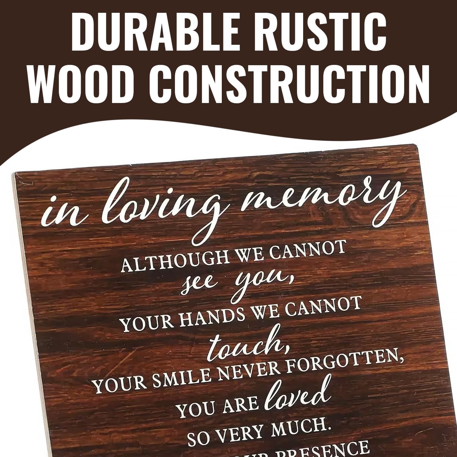 image:imageFun Express 9 x 11 In Loving Memory Wedding Poem Brown Wood Sign