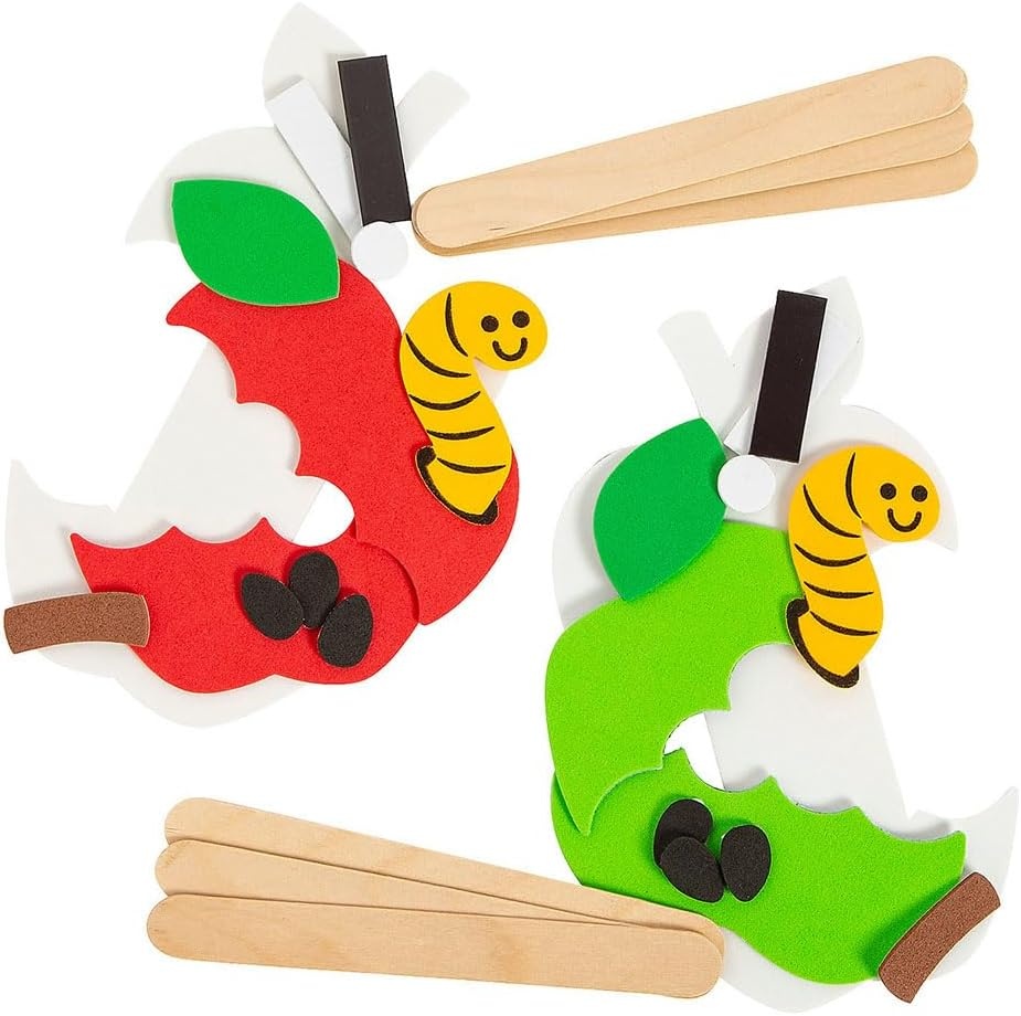 image:imageFun Express Apple Core Craft Stick Magnet Craft Kit Craft Kits 12 Pieces