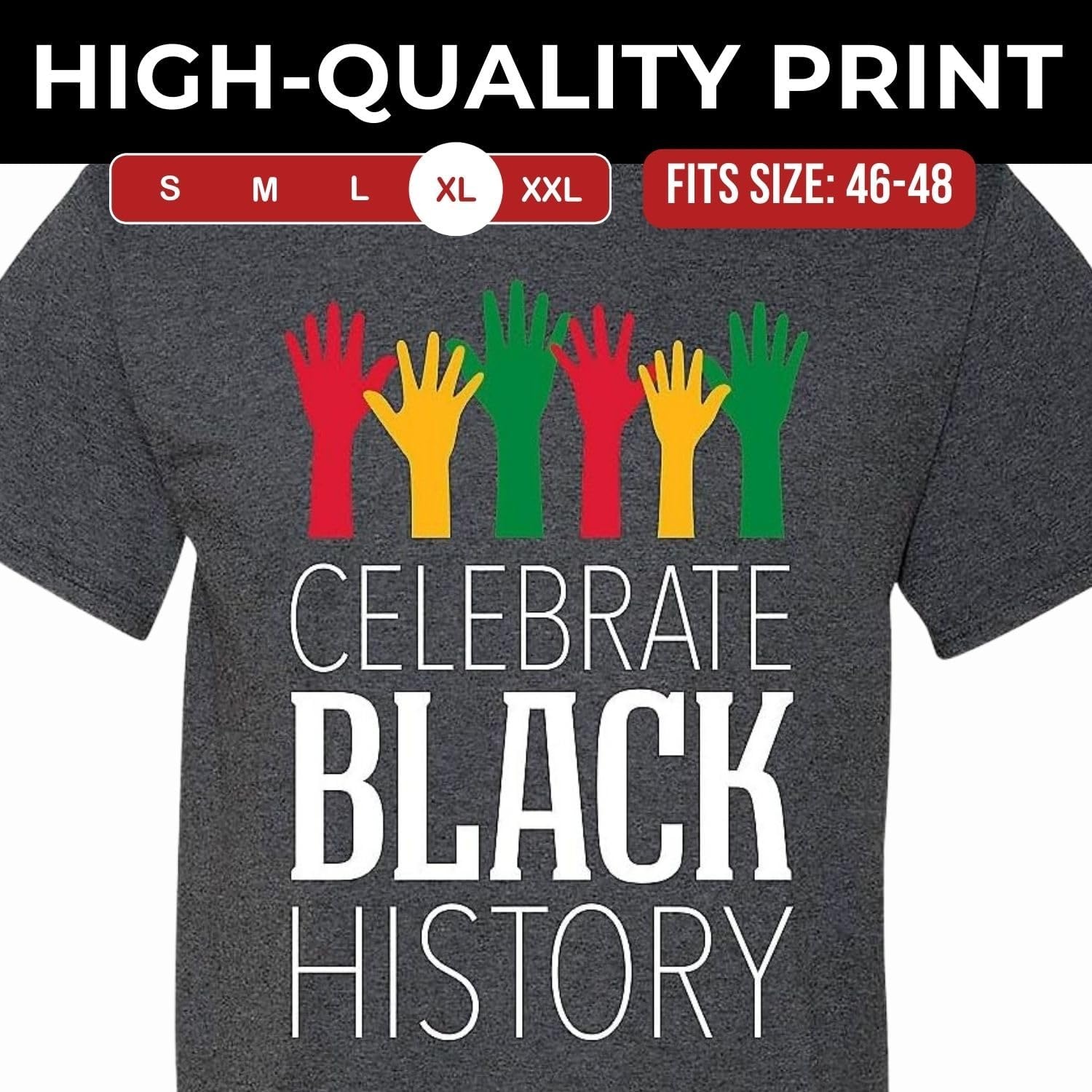 image:imageFun Express Celebrate Black History Adults TShirt Extra Large