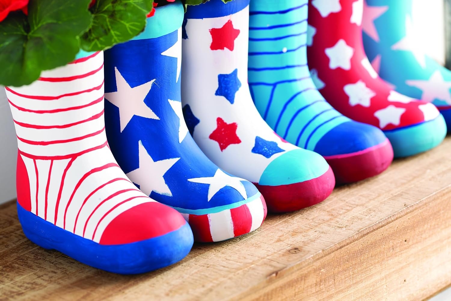 image:imageFun Express Ceramics to Paint DIY Ceramic Boot Vase Planter Kit Set of 12 ReadytoPaint Pottery for Kids Arts amp Crafts Great for Mothers Day 4th of July Spring and Summer Craft
