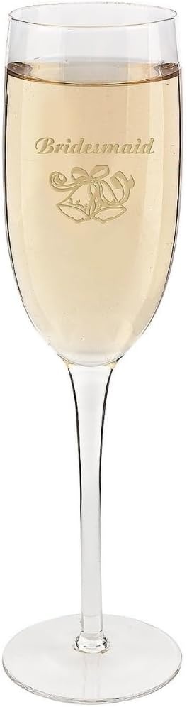 image:imageFun Express Glass Bridesmaid Champagne Flute 8 oz