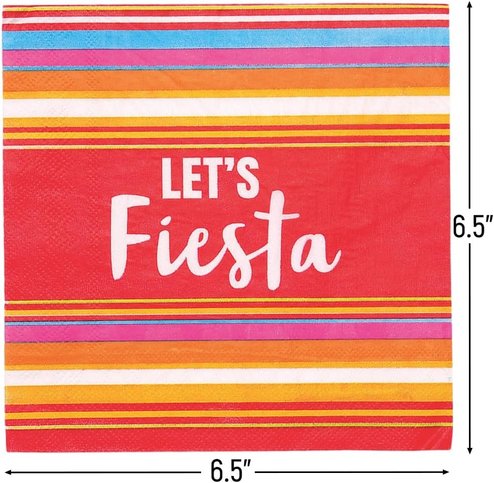 image:imageFun Express Lets Fiesta Lunch Napkin Party Supplies 16 Pieces
