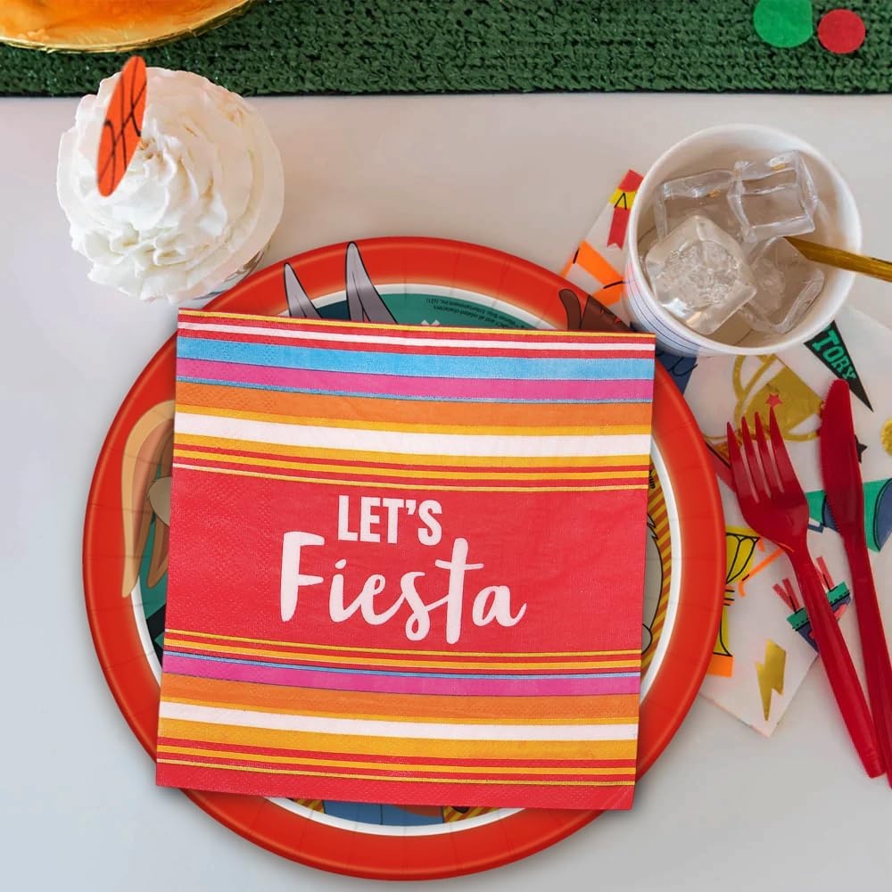 image:imageFun Express Lets Fiesta Lunch Napkin Party Supplies 16 Pieces