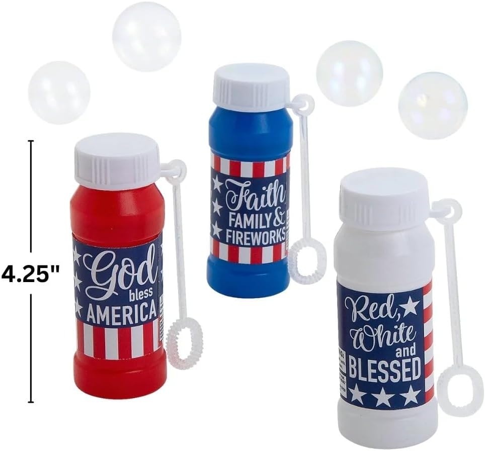 image:imageFun Express One Nation Under God Bubble Bottles 12 Pieces